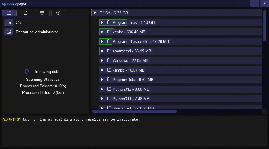 Short Video of Space Voyager app window